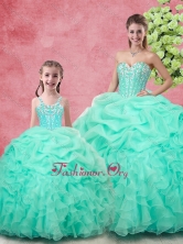 Spring Classical Ball Gown Pick Ups Macthing Sister Dresses in Apple Green SJQDDT99002-LGFOR