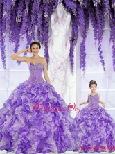 Top Seller Beading and Ruffles Lavender Princesita with Quinceanera Dresses for 2015 ZY791-LG-8FOR