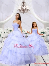 Unique Light Purple Macthing Sister Dresses with Beading and Ruching MLXN911415-LG-5FOR