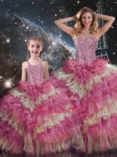 Wonderful Sweetheart Ruffled Layers Macthing Sister Dresses for Fall  QDDTA114002-LGFOR