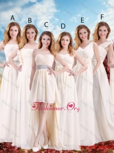 Elegant Empire Champagne Dama Dresses with Hand Made Flowers  BMT033FOR