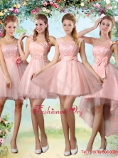 Popular A Line Pink Dama Dresses with Lace and Appliques BMT037FOR