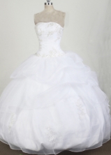 2012 Exquisite Ball Gown Strapless Floor-Length Quinceanera Dresses Style JP42648