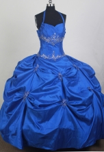 2012 New Ball Gown Halter Top Floor-Length Quinceanera Dresses Style JP42657