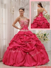 2016 Best Simple Ball Gown Sweetheart Appliques Quinceanera Dresses QDZY655AFOR