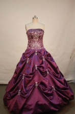 Affordable Ball gown Strapless Floor-length Quinceanera Dresses Style FA-W-193