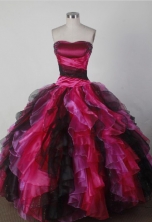 Beautiful Ball Gown Strapless Floor-length Quincenera Dresses TD26009