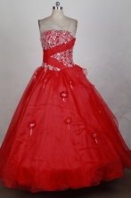 Best Ball gown Strapless Floor-  length Quinceanera Dresses Style FA-W-r96
