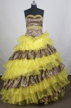Best Ball gown Sweetheart-neck   Chapel Train Quinceanera Dresses Style FA-W-r18