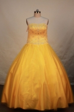 Cute Ball gown Strapless Floor-length Quinceanera Dresses Style FA-W-012