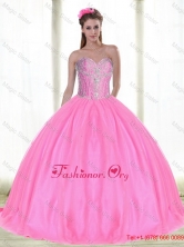 Elegant Sweetheart Quinceanera Dresses with Beading in PinkSJQDDT52002FOR