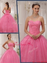 Exclusive Sweetheart Beading Pink Quinceanera Gowns for 2016 QDZY546DFOR