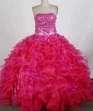 Exquisite Ball Gown Strapless Floor-length Quinceanera Dress ZQ12426012 