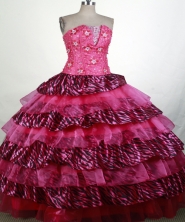 Exquisite Ball Gown Strapless Floor-length Quinceanera Dress ZQ12426014
