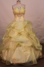 Lovely Ball gown Strapless Floor-length Quinceanera Dresses Style FA-W-061