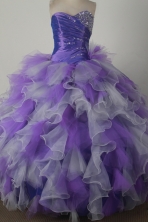 Low Price Ball Gown Strapless Floor-length Colorful Quinceanera Dress X0426020