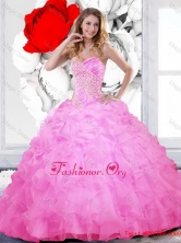 Luxurious Beading and Ruffles Sweetheart Quinceanera Gown for 2015 QDDTC29002-1FOR