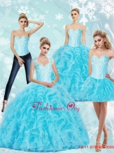 Luxurious Sweetheart Baby Blue Quinceanera Dresses with Beading and RufflesSJQDDT72001FOR