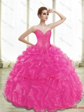 Newest Fuchsia Quinceanera Dresses with Appliques and RufflesSJQDDT28002-4FOR