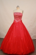 Popular A-line Strapless Floor-length Best Quinceanera Dresses Style FA-W-033