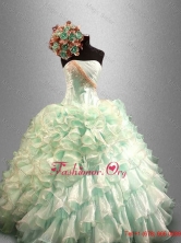 Pretty 2015 Strapless Quinceanera Dresses with Beading and Ruffles SWQD030FOR
