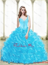 Pretty Sweetheart 2015 Quinceanera Dresses with Beading and Ruffled Layers SJQDDT25002FOR
