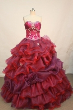 Romantic Ball gown Sweetheart-neck Floor-length Quinceanera Dresses Style FA-W-056