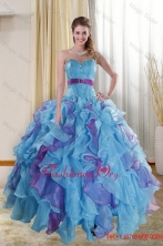 The Super Hot Multi Color 2015 Winter Quinceanera Dresses with Ruffles and BeadingXFNAO783TZFXFOR
