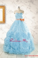 Unique Beading Aqua Blue Quinceanera Dresses for 2015 FNAO5833FOR