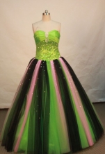 Wonderful Ball gown Strapless Floor-length Quinceanera Dresses Style FA-W-166